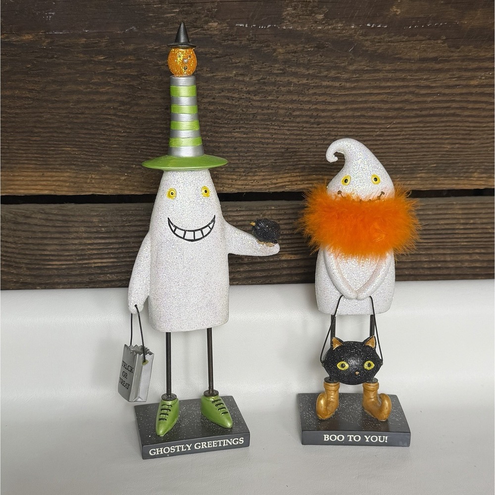 Grasslands Road Halloween Spooky Ghost Rid Cat Figurines Boo Trick Or Treat Set